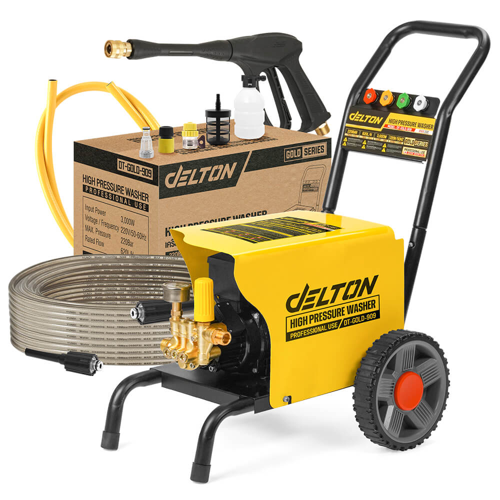 เครื่องฉีดน้ำแรงดันสูง DELTON รุ่น DT-GOLD-909 220 บาร์ 3000 วัตต์